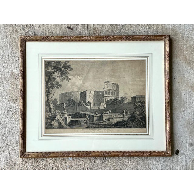 Vintage Framed Architectural Print For Sale - Image 11 of 12