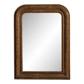 19th Century France Antique Gold Carved Giltwood Mirror For Sale