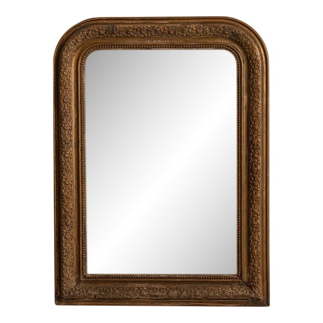 19th Century France Antique Gold Carved Giltwood Mirror For Sale