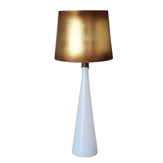 Vintage White Murano Glass Table Lamp, 1955 For Sale - Image 10 of 10