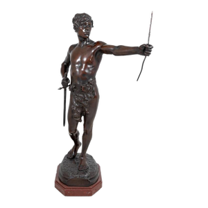 Luis Domenech "Aui Victori" Spelter Sculpture