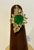 A classic, Cocktail ring 5.82 Carat Natural Cushion Cut Colombian Emerald & 3 Ct Rose cut Yellow Dimond Ring in 18 Karat...