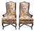 Pair of Vintage Century Furniture Chinoiserie Bergère Wing Chairs With Bird & Bamboo Upholstery For Sale