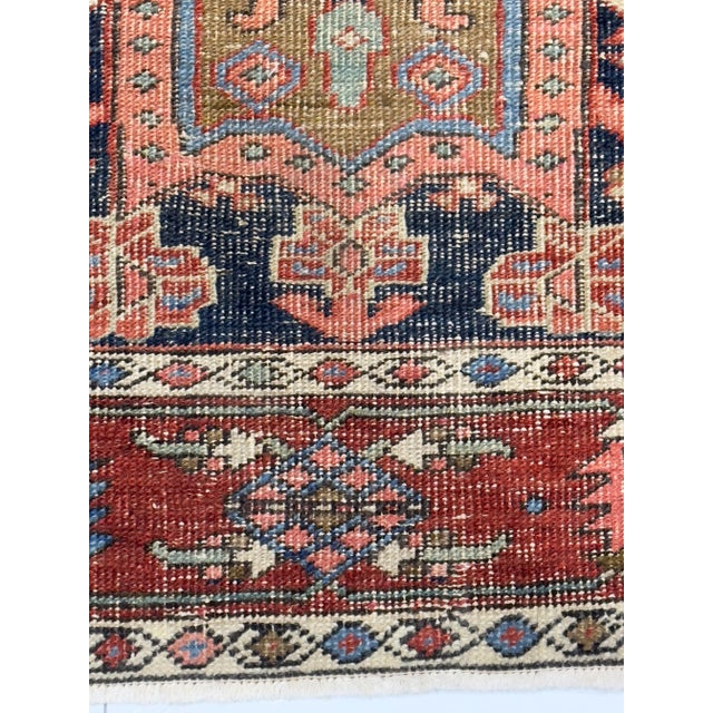 Textile Antique Persian Heriz Rug 3'3" X 4’6" For Sale - Image 7 of 9