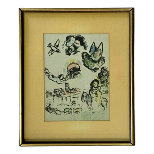 Marc Chagall: "Nocturne at Vence" Original Lithograph 1963
