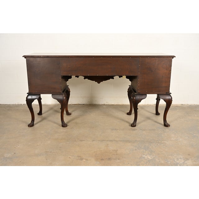 Berkey & Gay Style Chippendale Carved Mahogany Sideboard or Bar Cabinet, Circa 1920s For Sale - Image 17 of 18