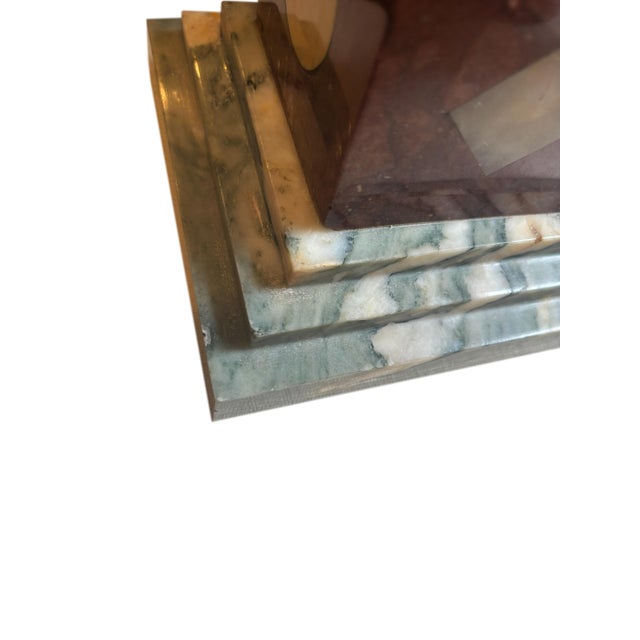 Grand Tour 20th Century Italian Rouge and Verde Marble Obelisk With Specimen Plinth For Sale - Image 3 of 6