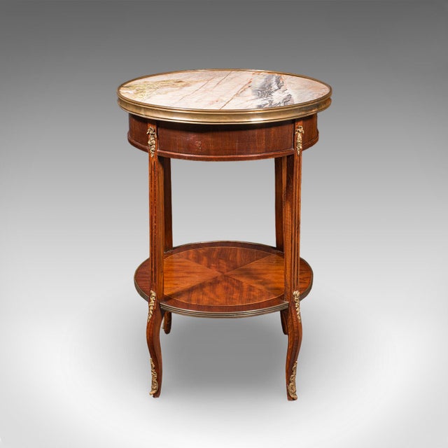 Antique Lounge Side Table, Italian, Marble, Wine, Occasional, Victorian, c.1900 For Sale - Image 4 of 12