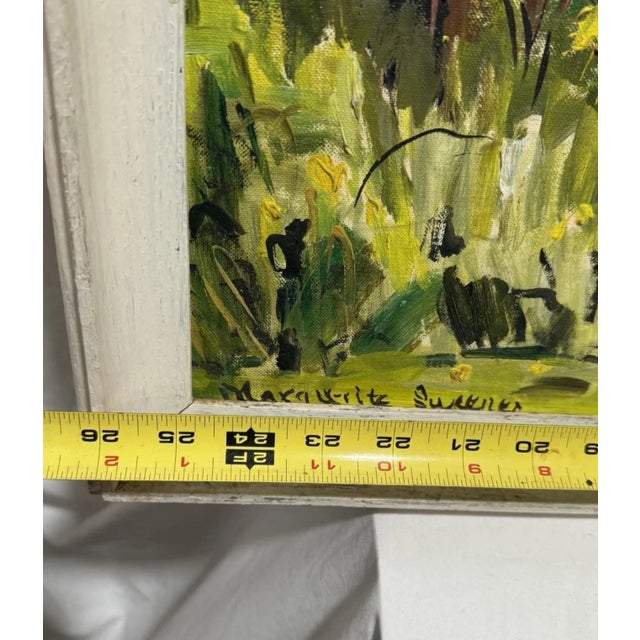 Vintage Signed Marguerite Sweeney Painting Oil on Masonite For Sale - Image 4 of 4