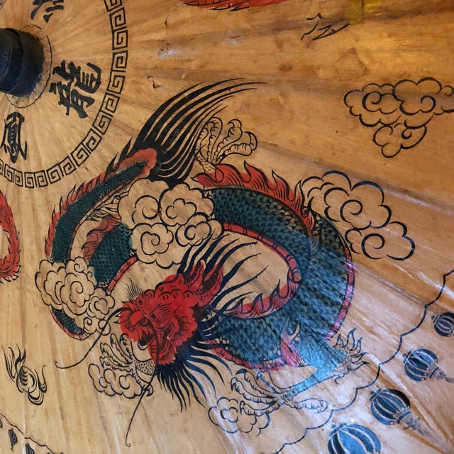 Vintage Asian Paper Umbrellas - a Pair For Sale - Image 10 of 11