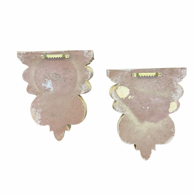 Late 20th Century Vintage Rococo Style Decorative Wall Bracket - A Pair For Sale - Image 5 of 6