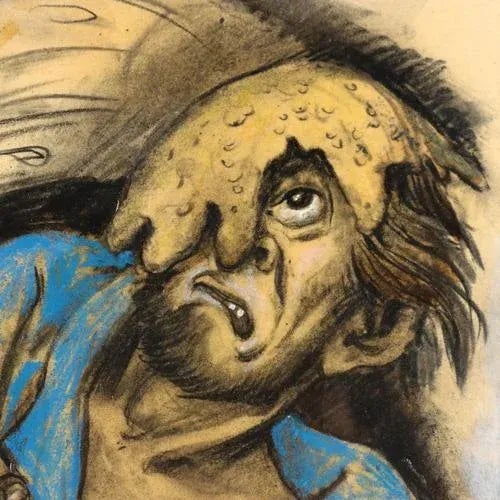 Nicola Benois, Composition, Mixed Media on Paper For Sale - Image 4 of 10