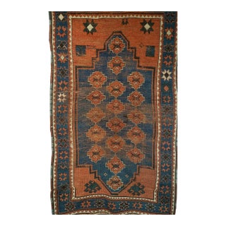 Antique Caucasian Kazak Bordjalou Rug, Hand-Knotted Wool, Late 1800s, 4' x 6' For Sale