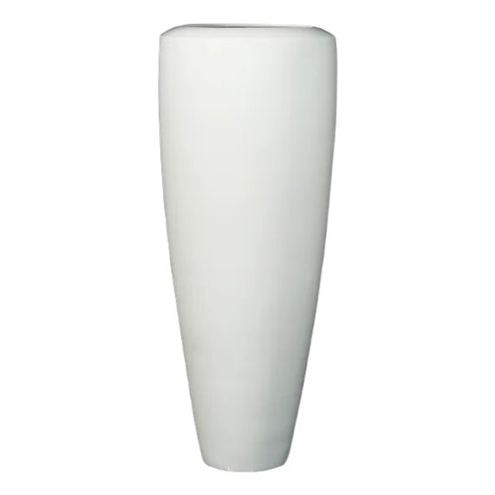 Italian White Glossy Ceramic Obice Vase from VGnewtrend For Sale