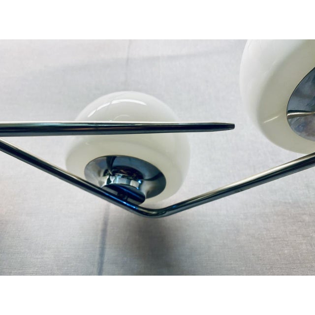 Italian Space Age Ceiling Light in Opaline Glass, Italy, 1960s For Sale - Image 14 of 18