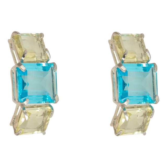 Annette Studs, Light Green, Clip On For Sale