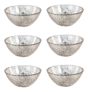 Chiara Fusion Deep Glass Serving Bowls- Set of 6, Small