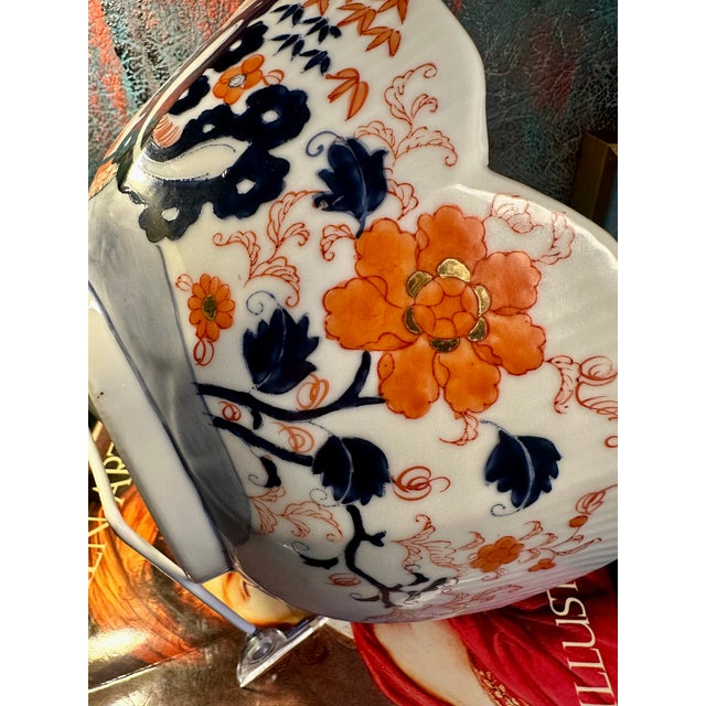 Antique Japanese Arita Imari Porcelain Chrysanthemum Bowl | Edo Period | Early 18th Century | Hand-Painted Fuku Mark For Sale - Image 16 of 18