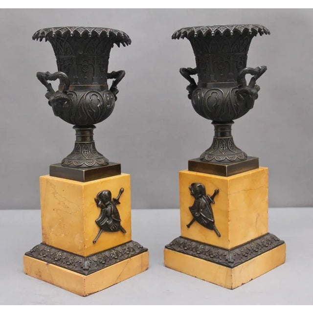 Antique Bronze Urns, Set of 2 For Sale - Image 11 of 12