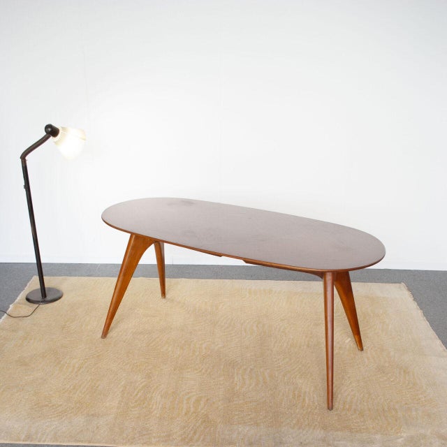 Blond Walnut Table by Vittorio Dassi, 1960s, in Good conditions. Designed 1960 to 1969 This piece is attributed to the...