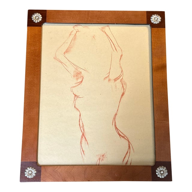 1940’s Original Abstract Female Nude Sepia Study Drawing For Sale