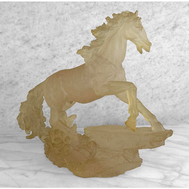 Postmodern Vintage 15" Italian Equestrian Horse Resin Sculpture For Sale - Image 3 of 10