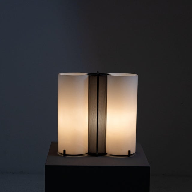 Black Glass and Metal Table Lamp, 1970s For Sale - Image 8 of 14