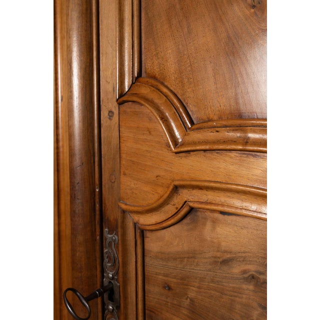 Early 19th Century Antique French Provencal Walnut Marriage Armoire, Circa 1800 For Sale - Image 5 of 18