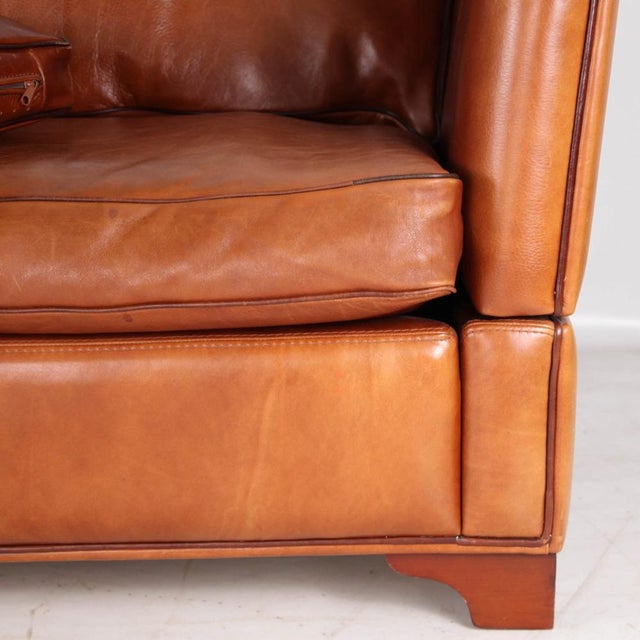 Knole Leather Sofa, 1980s For Sale - Image 4 of 18