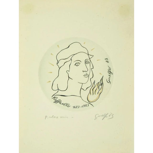 Raphael is an original Contemporary Artwork realized in Italy by Guelfo Bianchini (Ancona, 1937) in 1983. Original Etching...
