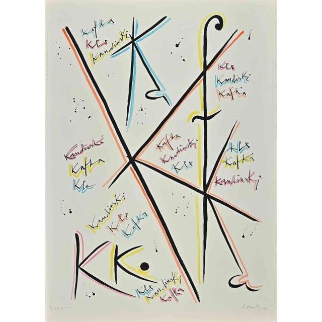 Letter K from the Alphabet series is an original lithograph realized by Rafael Alberti in 1972. Hand-signed on the lower...
