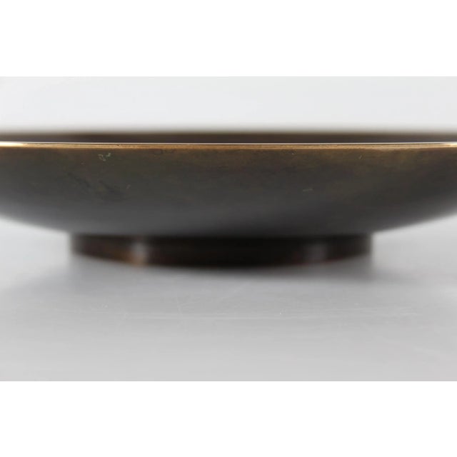 Large and Heavy Art Deco Danish Decorative Low Bowl in Bronze by Just Andersen, 1930s For Sale - Image 10 of 13