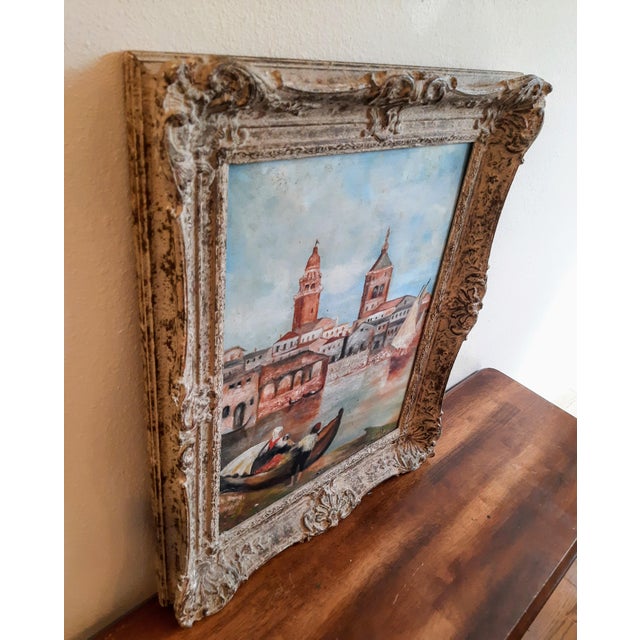 This painting depicts a fishing village scene, created in the style of Carl Ebert (1885). It is signed by the artist Peter...