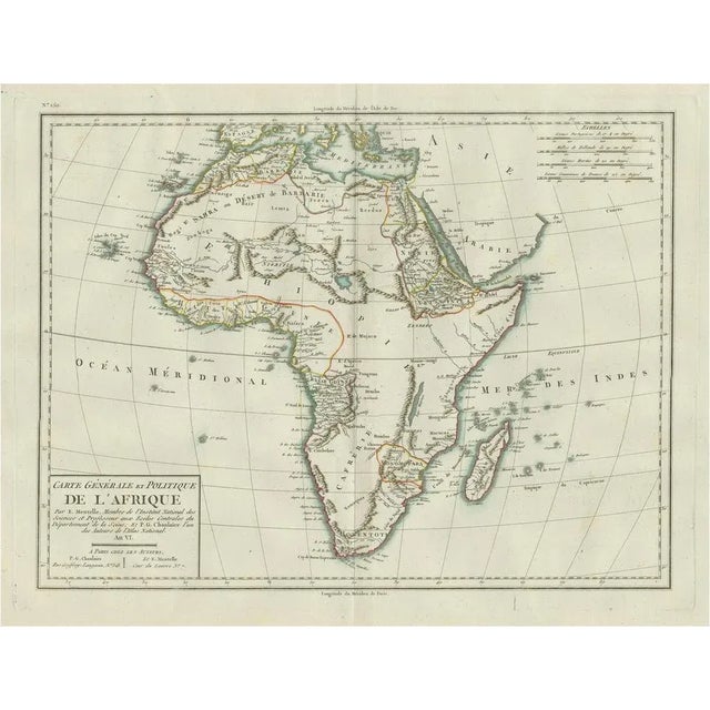 Antique Map of Africa with Mountain Ranges and Other Details For Sale - Image 6 of 6