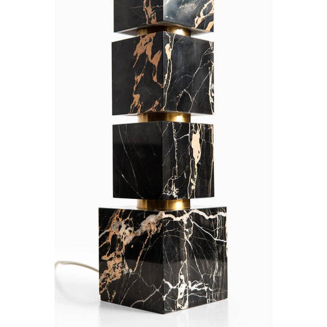 Swedish Marble & Brass Table Lamp from AB Stilarmatur, 1960s For Sale - Image 4 of 8