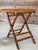 Vintage Boho Tortoise Rattan and Bamboo Slat Folding Side Table For Sale - Image 10 of 12