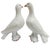 A lovely pair of vintage Italian glazed terracotta dove figurines. Beautifully sculpted with a glossy white glaze, these...