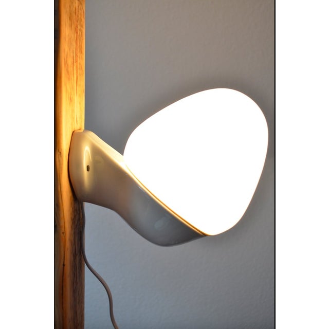 Swedish wall lamp by Sigvard Bernadotte for ifö Sweden White glazed porcelain Opal glass Very good condition This piece...