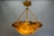 Neo-Classical French Amber Alabaster and Bronze Pendant Light, 1900s For Sale - Image 18 of 18