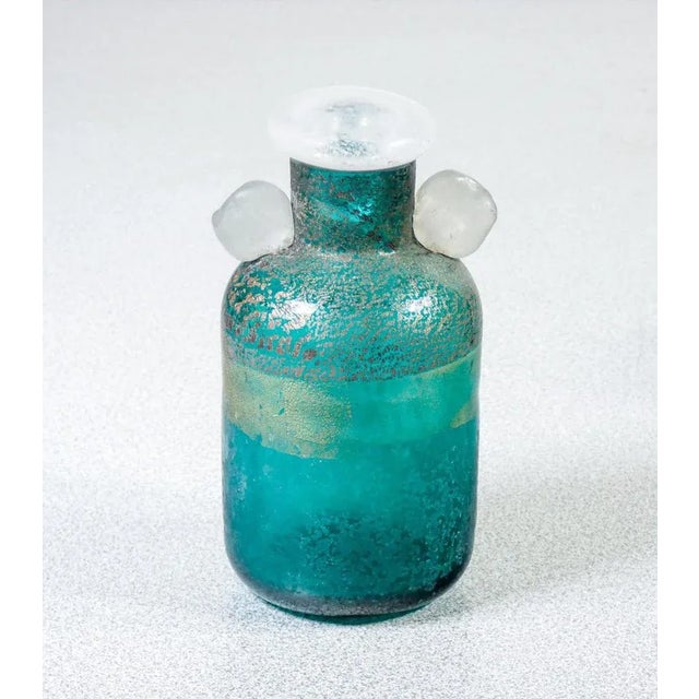 Turquoise Murano Blown Glass Vial from Murrina For Sale - Image 8 of 8