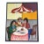 Original Vintage Acrylic Painting on Canvas Signed Ladies Lunch 25” X 31” Framed For Sale