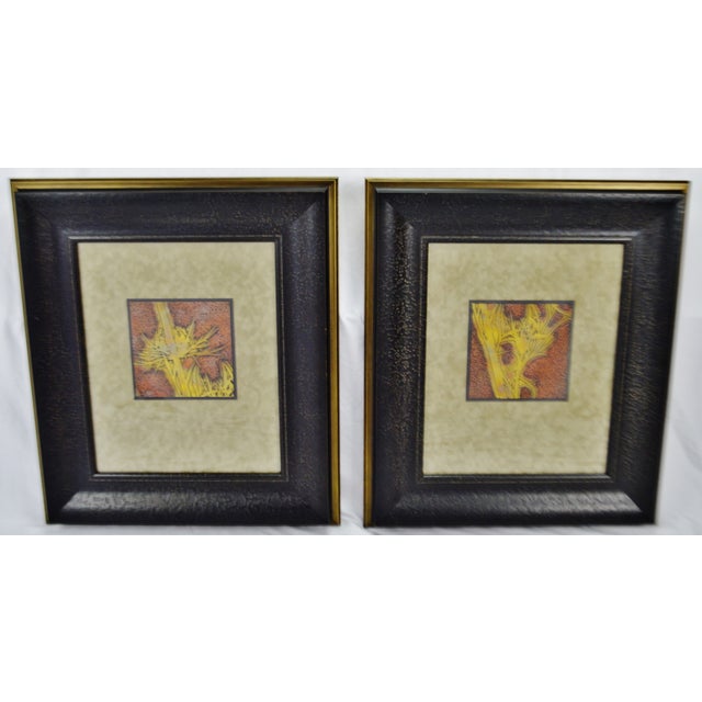 Vintage Framed Queen Anne's Lace Decorative Arts Inc. Wall Art a Pair