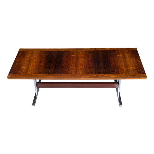 Vintage Adjustable Rosewood Dining or Coffee Table, 1960s For Sale