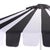 Spritely Home Meze 9 Ft Crank Umbrella, Black Cabana Stripe/White Pole For Sale - Image 4 of 9