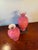 Victorian Large, Hand Painted, Pair of Bristol Glass Vases, Late 1800s For Sale - Image 3 of 8