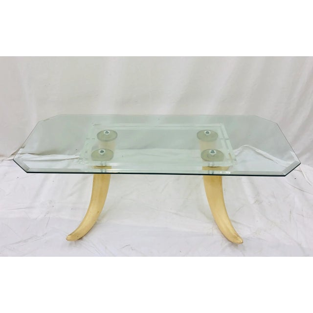 Metal Vintage Tusk Coffee Table For Sale - Image 7 of 13