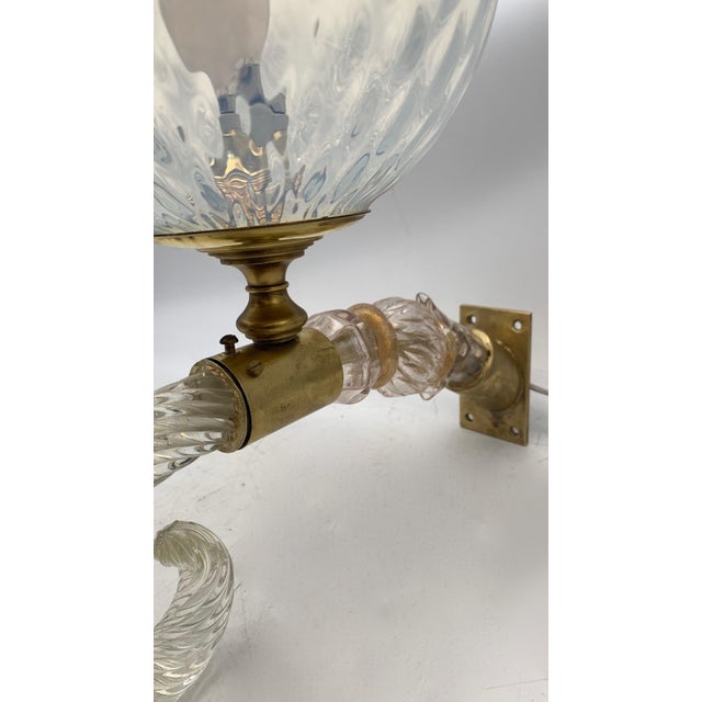 Glass Wall Lights by Seguso, 1960, Set of 2 For Sale - Image 3 of 6