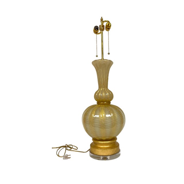 This monumental Murano Glass Lamp is a phenomenal & stunning testament to the glass blowing traditions of Italy. Two...