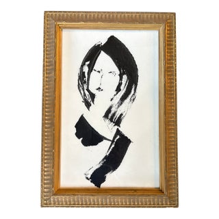 Contemporary Original Abstract Female Portrait Painting For Sale