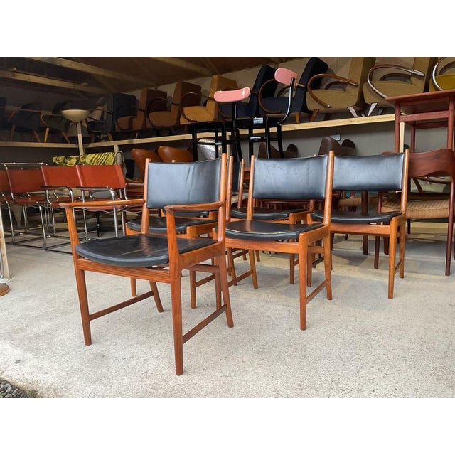 Mid-Century Danish Dining Chairs by Kai Lyngfeldt Larsen for Vejen Polstermöbelfabrik, Set of 6 For Sale - Image 18 of 18